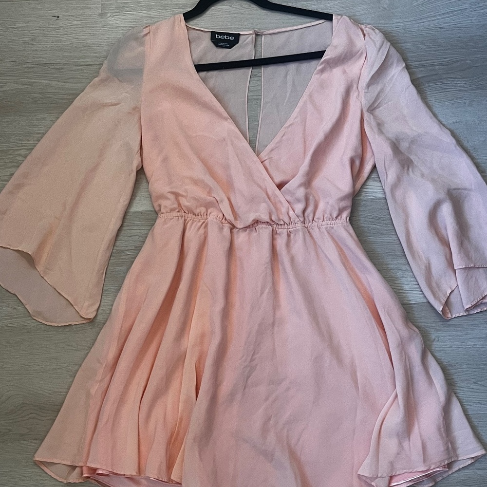 100% Mulberry Silk Light Pink BEBE Dress